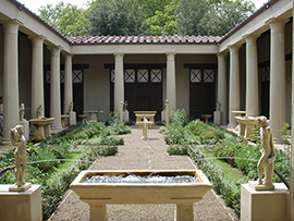 Riproduzione dei giardini della Casa dei Vettii di Pompei