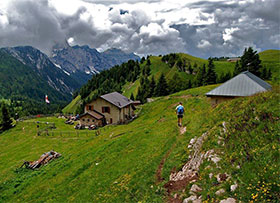 Rifugio B.Boz nel Parco Nazionale delle Dolomiti Bellunesi, foto Lino Vittadello