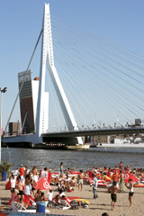 L'Erasmusbrug, il ponte sul fiume Mosa a Rotterdam