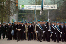 Tartu, giovani universitari in corteo