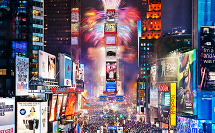 Grande festa in Times Square 