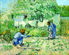 Vincent Van Gogh, Premiers pas, d'après Millet, 1890