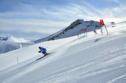 Un partecipante alla gara sciistica Allalin-Rennen dello scorso aprile (PHOTOPRESS/Saas-Fee)