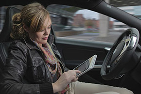 Interno della Volvo V40 Drive Me