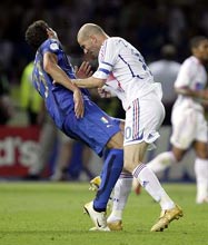 Scontro tra Zidane e Materazzi