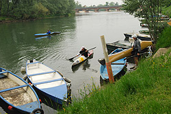 Canoisti che effettuano il censimento (Foto: Sara Bragonzi)