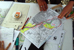 La mappatura dei corsi d'acqua (Foto: Sara Bragonzi)