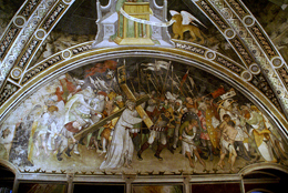 Abbazia Salita al Calvario, affresco di Giacomo Jaquerio (circa 1430), Precettorio di SantAntonio di Ranverso