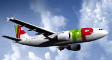 Un airbus Tap Portugal in volo