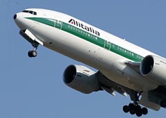 Aereo Alitalia in volo
