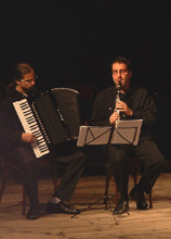 Il musicista Amit Arieli al clarinetto