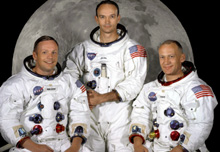 luna Neil Armstrong, Michael Collins e Buzz Aldrin