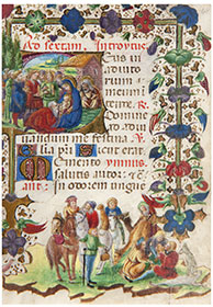 Maestro del Libro d’Ore W 323 di Baltimora e bottega del Maestro di Anna Sforza, Libro d’Ore (1440-1450 e 1495 circa) membranaceo miniato Como, Pinacoteca Civica