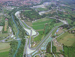 La veduta aerea dell'Autodromo di Monza