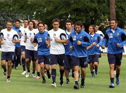 Gli Azzurri in allenamento (Foto:FIGC)