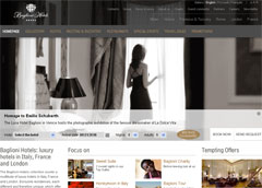 Accordo tra Baglioni Hotels e GlobeAir 4 La pagina iniziale del sito Baglionihotels.com