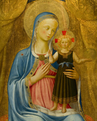 Beato Angelico, particolare del Tabernacolo dei Linaioli.
Firenze, Museo di San Marco
Foto: Opificio delle Pietre Dure e Laboratori di Restauro, Firenze
