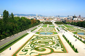 I giardini del Palazzo del Belvedere 