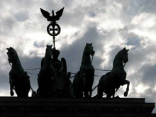 La quadriga sulla Porta di Brandeburgo a Berlino