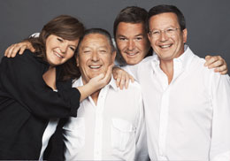La famiglia Ziliani: da sinistra, Cristina, Franco, Paolo e Arturo