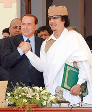 Berlusconi, Gheddafi e la 