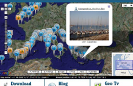 In blu i placemark, le segnalazioni postate dagli utenti