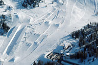 Veduta dall'alto dello snowpark