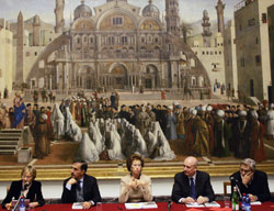 La conferenza stampa nella Pinacoteca di Brera