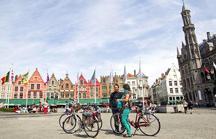 Bruges in bicicletta