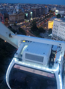 Budapest Piazza Déak, il centro di Pest, vista dalla ruota panoramica