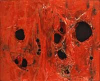 Alberto Burri, Rosso Plastica, 1962
