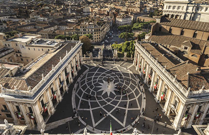 Piazza del Campidoglio, progettata da Michelangelo