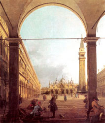 Canaletto, piazza San Marco dal portico dell'Ascensione