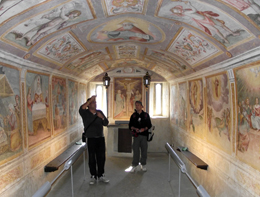 Gli splendidi affreschi dell'Oratorio del Santissimo Rosario