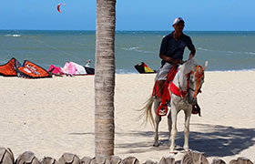 A cavallo in spiaggia