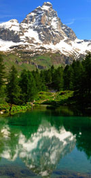 Week-end in rosa in Valle d'Aosta 2 Il Cervino si rispecchia sul lago