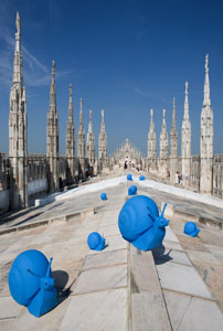 Chiocciole azzurre sul Duomo di Milano 4 Chiocciole azzurre sul Duomo di Milano