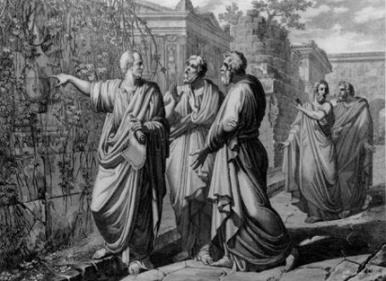 Cicerone Questore in Sicilia scopre la tomba del Grande Archimede, Tommaso De Vivo, in 
