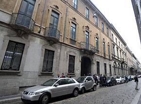 La facciata esterna di palazzo Citterio