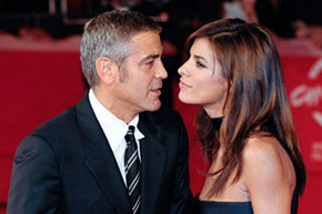 Clooney e la Canalis ai tempi della loro relazione