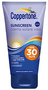 Coppertone crema solare viso SPF30