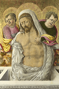 Giorgio Culinovic dello Lo Schiavone, Cristo in pietà e angeli (1456 ca.), Londra, The National Gallery
