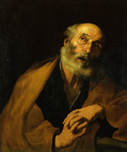 Jusepe de Ribera, Pentimento di San Pietro, 1630 
