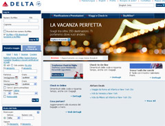 Il sito della compagnia aerea