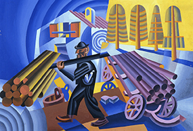 Fortunato Depero: Il taglialegna, 1912 