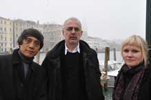 Tadao Ando, Francesco Bonami, Alison Gingeras. Photocredit: Graziano Arici