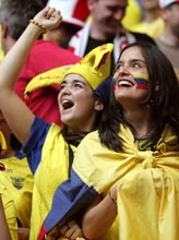 Tifose dell'Ecuador (Foto:afp)