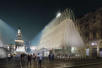 Nella foto l'Expo Gate, il punto informazioni di Expo Milano 2015