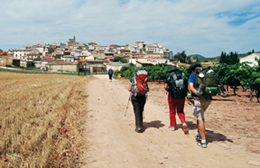 A piedi a Cirauqui in Spagna (© Luciano Callegari) 