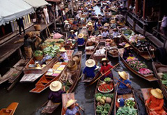 Il mercato galleggiante di Bangkok